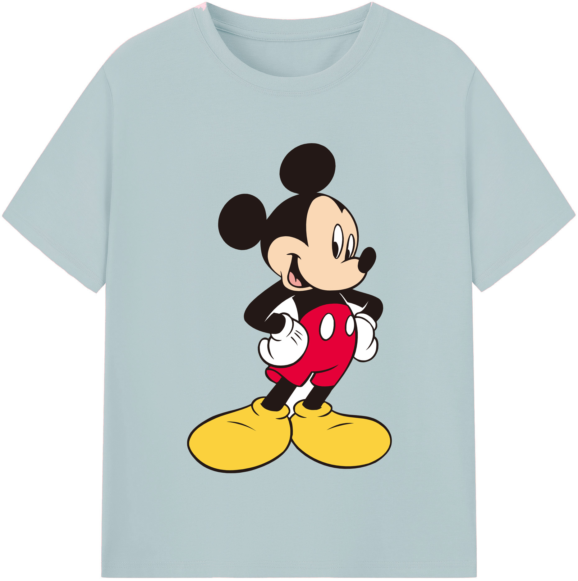 （画像用） ミッキーマウス Mickey Mouse 綿100％半袖Tシャツ（フロントプリント）